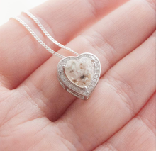 Load image into Gallery viewer, MEMORY JEWELLERY "Hearts in our Hands" Halo Sliding Memories in Threads Pendant