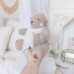MEMORY BEAR "Biscuit" Memories in Threads Bear Heirloom Cloth Doll