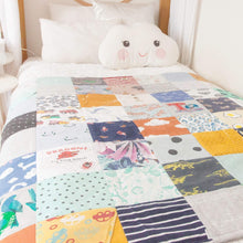 Load image into Gallery viewer, MEMORY QUILT Classic Sampson "SMALL SQUARE" Heirloom Keepsake Quilt
