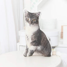 Load image into Gallery viewer, MEMORY PORTRAIT PILLOW "Preston" Pet Photo Memories in Threads Pillow