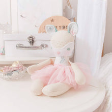 Load image into Gallery viewer, "Novelty" Mini Mee Ballerina Deer Modern Heirloom Cloth Doll - Flutter