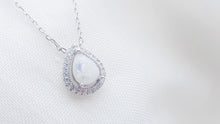 Load image into Gallery viewer, MEMORY JEWELLERY &quot;Peaches&quot; Pear Halo Memories in Threads Pendant