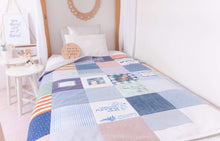 Load image into Gallery viewer, MEMORY QUILT Classic Sammy "SQUARE" Heirloom Keepsake Quilt