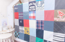 Load image into Gallery viewer, MEMORY QUILT Classic Sammy "SQUARE" Heirloom Keepsake Quilt
