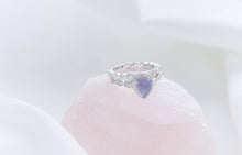 Load image into Gallery viewer, MEMORY JEWELLERY "Peaches" Pear SET Halo Memories in Threads Ring