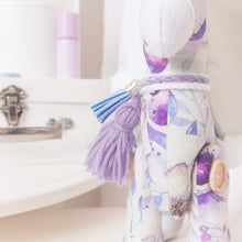 Load image into Gallery viewer, "Deluxe" Mini Mee Modern Liliana Llama Heirloom Cloth Doll - Petunia Plum