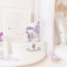 Load image into Gallery viewer, "Deluxe" Mini Mee Modern Liliana Llama Heirloom Cloth Doll - Petunia Plum
