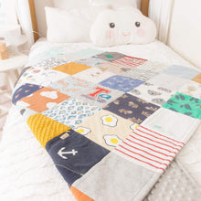 Load image into Gallery viewer, MEMORY QUILT Classic Sampson "SMALL SQUARE" Heirloom Keepsake Quilt