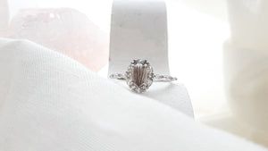 CUSTOM LISTING Jaimie Memories in Threads -  "Orian" Halo Oval Cut Ring CUSTOM ORDER ONLY, CUSTOM MAKE TIMES APPLY.