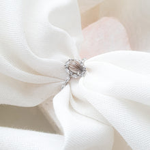 Load image into Gallery viewer, CUSTOM LISTING Jaimie Memories in Threads -  &quot;Orian&quot; Halo Oval Cut Ring CUSTOM ORDER ONLY, CUSTOM MAKE TIMES APPLY.