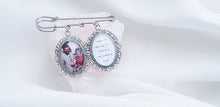 Load image into Gallery viewer, CUSTOM LISTING Ana - &quot;Giesen&quot; Groom Oval Photo Charm Pin Bar with cross ACCESSORY CUSTOM ORDER ONLY, CUSTOM MAKE TIMES APPLY.