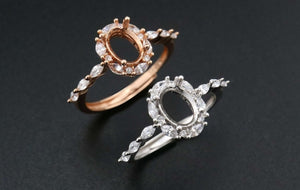 CUSTOM LISTING Jaimie Memories in Threads -  "Orian" Halo Oval Cut Ring CUSTOM ORDER ONLY, CUSTOM MAKE TIMES APPLY.