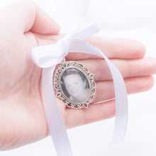 Load image into Gallery viewer, CUSTOM LISTING Alex and Sarah - &quot;Brindle&quot; Bride Oval Photo Charm Dangle ACCESSORY CUSTOM ORDER ONLY, CUSTOM MAKE TIMES APPLY.