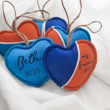 Load image into Gallery viewer, CUSTOM LISTING Melissa - Classic "Pip" the Pup Memory Cloth Heirloom Doll and Hanging HeartsDECOR CUSTOM ORDER ONLY, CUSTOM MAKE TIMES APPLY.