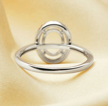 Load image into Gallery viewer, CUSTOM LISTING Lindsay Memories in Threads -  &quot;Opal&quot; Oval Halo Ring and Plain Pave Bands with cremation ashes CUSTOM ORDER ONLY, CUSTOM MAKE TIMES APPLY.