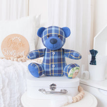 Load image into Gallery viewer, MEMORY BEAR &quot;Benson&quot; Memories in Threads Bear Heirloom Cloth Doll