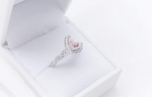 Load image into Gallery viewer, MEMORY JEWELLERY &quot;Peaches&quot; Pear Halo Memories in Threads Ring