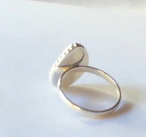 CUSTOM 50% DEPOSIT LISTING Jo Memories in Threads - "Taylor" Teardrop Bezel Ring CUSTOM ORDER ONLY, CUSTOM MAKE TIMES APPLY.