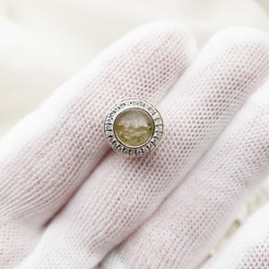 CUSTOM BALANCE LISTING Karen C Memories in Threads - "Remy" Round Halo European Charm and "Tia" Teardrop Halo European Charm CUSTOM ORDER ONLY, CUSTOM MAKE TIMES APPLY.
