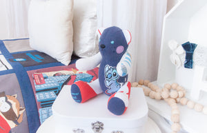 MEMORY BEAR "Biscuit" Memories in Threads Bear Heirloom Cloth Doll