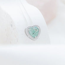 Load image into Gallery viewer, CUSTOM LISTING Stace - &quot;Heart in my Hands&quot; Heart Sliding Pendant and chain CUSTOM ORDER ONLY, CUSTOM MAKE TIMES APPLY.