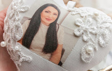 Load image into Gallery viewer, CUSTOM LISTING FOR Angela - Memories in Threads - CUSTOM LISTING - Angela Heart Bridal Hanging Wrist Charm with photo