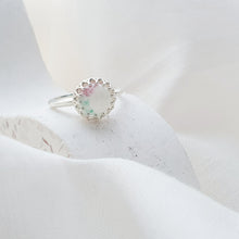 Load image into Gallery viewer, CUSTOM LISTING LISTING Jasmine Memories in Threads - &quot;Rhiannon&quot; Round Royal Crown Cabochon Ring with preserved BM CUSTOM ORDER ONLY, CUSTOM MAKE TIMES APPLY.