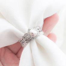 Load image into Gallery viewer, MEMORY JEWELLERY &quot;Peaches&quot; Pear SET Halo Memories in Threads Ring