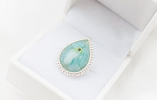 Load image into Gallery viewer, CUSTOM 50% BALANCE LISTING Jo Memories in Threads - "Taylor" Teardrop Bezel Ring CUSTOM ORDER ONLY, CUSTOM MAKE TIMES APPLY.