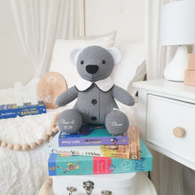 Load image into Gallery viewer, CUSTOM BALANCE LISTING Tracey - 5 x Classic "Tiyra" Teddy Bear Memory Cloth Heirloom Doll DECOR CUSTOM ORDER ONLY, CUSTOM MAKE TIMES APPLY)
