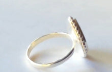 Load image into Gallery viewer, CUSTOM 50% DEPOSIT LISTING Jo Memories in Threads - &quot;Taylor&quot; Teardrop Bezel Ring CUSTOM ORDER ONLY, CUSTOM MAKE TIMES APPLY.