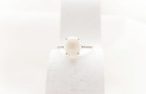CUSTOM LISTING Emily Memories in Threads -  "Harkness" Halo Cushion Cut Ring and Oval Ostaria Ring with PBM CUSTOM ORDER ONLY, CUSTOM MAKE TIMES APPLY.