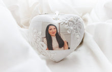 Load image into Gallery viewer, CUSTOM LISTING FOR Angela - Memories in Threads - CUSTOM LISTING - Angela Heart Bridal Hanging Wrist Charm with photo