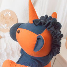 Load image into Gallery viewer, CUSTOM LISTING 50% BALANCE LISTING Aleshea  - Classic "Pip" the Pup / "Usha" the Unicorn / "Dusty" the Dragon Memory Cloth Heirloom Doll DECOR CUSTOM ORDER ONLY, CUSTOM MAKE TIMES APPLY.