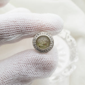 CUSTOM BALANCE LISTING Karen C Memories in Threads - "Remy" Round Halo European Charm and "Tia" Teardrop Halo European Charm CUSTOM ORDER ONLY, CUSTOM MAKE TIMES APPLY.