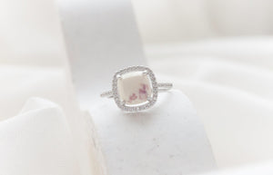 CUSTOM LISTING Emily Memories in Threads -  "Harkness" Halo Cushion Cut Ring and Oval Ostaria Ring with PBM CUSTOM ORDER ONLY, CUSTOM MAKE TIMES APPLY.