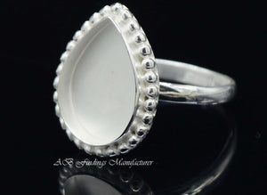 CUSTOM 50% DEPOSIT LISTING Jo Memories in Threads - "Taylor" Teardrop Bezel Ring CUSTOM ORDER ONLY, CUSTOM MAKE TIMES APPLY.