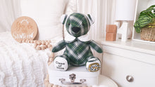 Load image into Gallery viewer, CUSTOM LISTING Alysha - Classic "Tiyra" Teddy Bear Memory Cloth Heirloom Doll DECOR CUSTOM ORDER ONLY, CUSTOM MAKE TIMES APPLY)