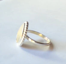 Load image into Gallery viewer, CUSTOM 50% DEPOSIT LISTING Jo Memories in Threads - &quot;Taylor&quot; Teardrop Bezel Ring CUSTOM ORDER ONLY, CUSTOM MAKE TIMES APPLY.
