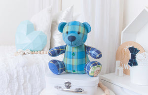 MEMORY BEAR "Benson" Memories in Threads Bear Heirloom Cloth Doll