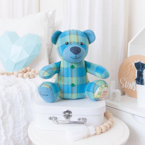 MEMORY BEAR "Benson" Memories in Threads Bear Heirloom Cloth Doll