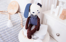 Load image into Gallery viewer, CUSTOM LISTING Emma - Classic "Bunny" Memory Cloth Heirloom Doll DECOR CUSTOM ORDER ONLY, CUSTOM MAKE TIMES APPLY)