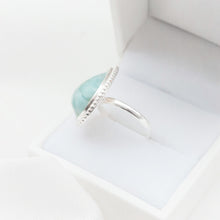 Load image into Gallery viewer, CUSTOM 50% BALANCE LISTING Jo Memories in Threads - "Taylor" Teardrop Bezel Ring CUSTOM ORDER ONLY, CUSTOM MAKE TIMES APPLY.