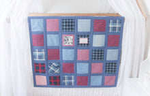 Load image into Gallery viewer, MEMORY QUILT Classic "WINTER" SQUARE Window Pane Heirloom Keepsake Quilt