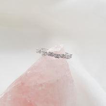 Load image into Gallery viewer, CUSTOM LISTING Lindsay Memories in Threads -  &quot;Peaches&quot; Pear Halo Ring and Missy Marquise Bands and &quot;Harps&quot; Halo Round Ring with &quot;Prairy&quot; Plait Bands with cremation ashes CUSTOM ORDER ONLY, CUSTOM MAKE TIMES APPLY.