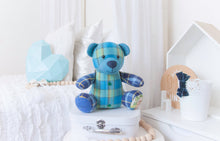 Load image into Gallery viewer, CUSTOM BALANCE LISTING Kirsten - Classic "Benson" Teddy Bear Memory Cloth Heirloom Doll DECOR CUSTOM ORDER ONLY, CUSTOM MAKE TIMES APPLY.