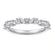 Load image into Gallery viewer, CUSTOM LISTING Lindsay Memories in Threads -  &quot;Peaches&quot; Pear Halo Ring and Missy Marquise Bands and &quot;Harps&quot; Halo Round Ring with &quot;Prairy&quot; Plait Bands with cremation ashes CUSTOM ORDER ONLY, CUSTOM MAKE TIMES APPLY.