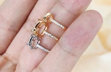 Load image into Gallery viewer, CUSTOM LISTING Emily Memories in Threads -  &quot;Harkness&quot; Halo Cushion Cut Ring and Oval Ostaria Ring with PBM CUSTOM ORDER ONLY, CUSTOM MAKE TIMES APPLY.