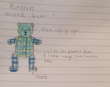 Load image into Gallery viewer, CUSTOM DEPOSIT LISTING Kirsten - Classic &quot;Benson&quot; Teddy Bear Memory Cloth Heirloom Doll DECOR CUSTOM ORDER ONLY, CUSTOM MAKE TIMES APPLY.