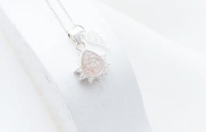 CUSTOM LISTING LISTING Sonya Memories in Threads - "Pine" Pear Pendant CUSTOM ORDER ONLY, CUSTOM MAKE TIMES APPLY.